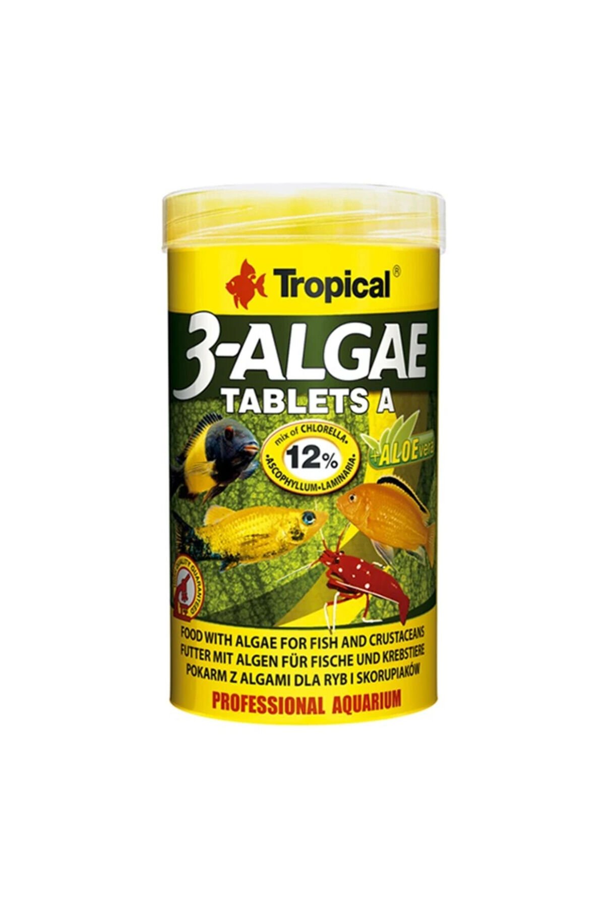 3-Algae Tablet A Tatlı ve Tuzlu Su Balıkları için Yosunlu Yem 36 Gr-80 Adet