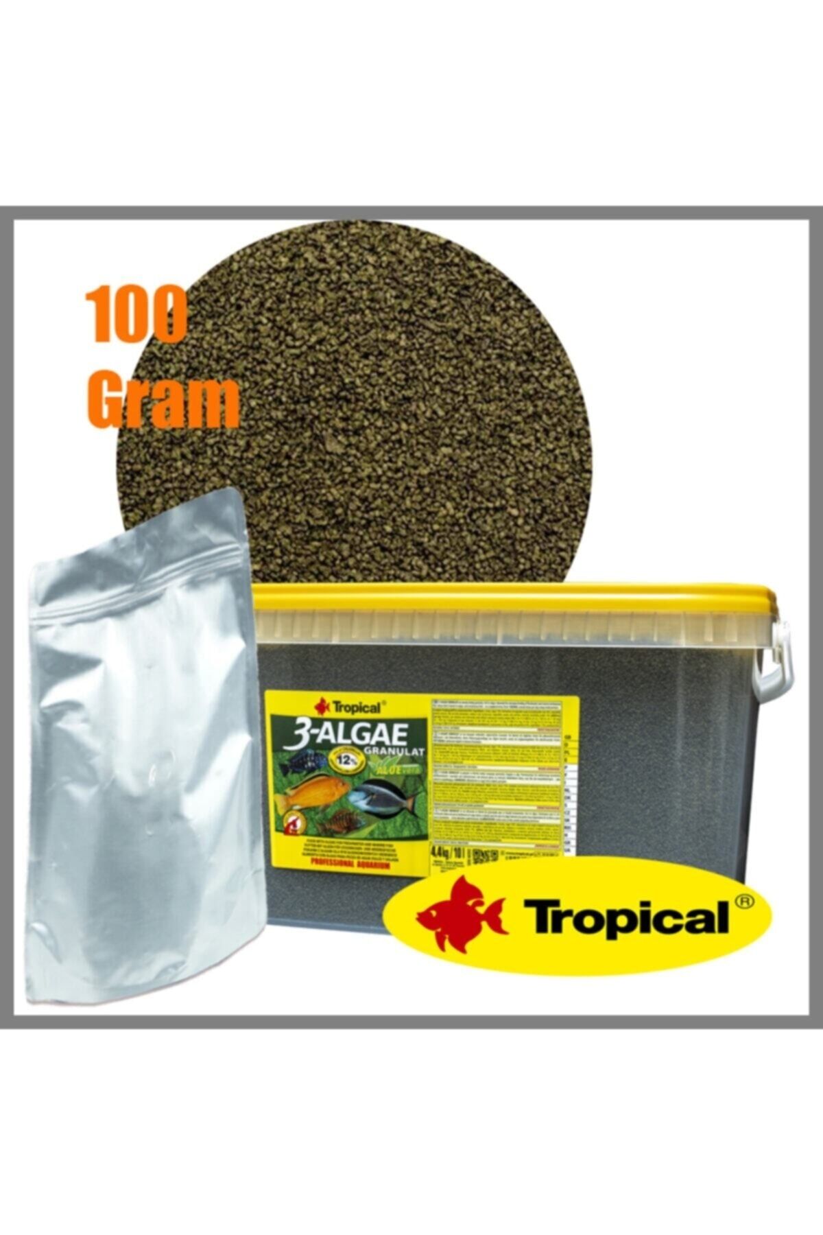 Tropical 3 Algae Granulat 100gr Kovadan Bölme