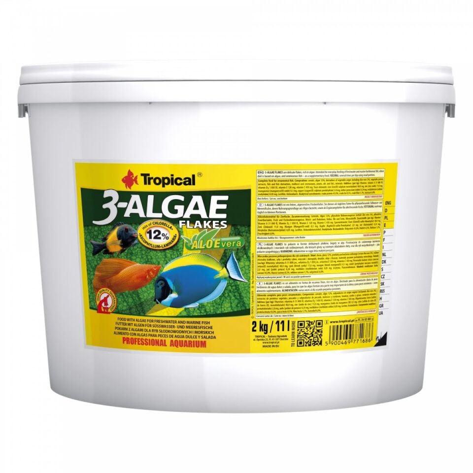 Tropical 3 Algae Flakes 50 gr Kovadan Bölme