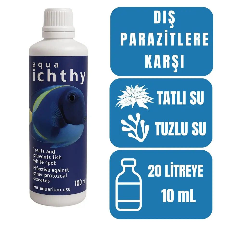 Aquamins Ichthyo Yara ve Parazit Karşıtı Lezyon Su Düzenleyici